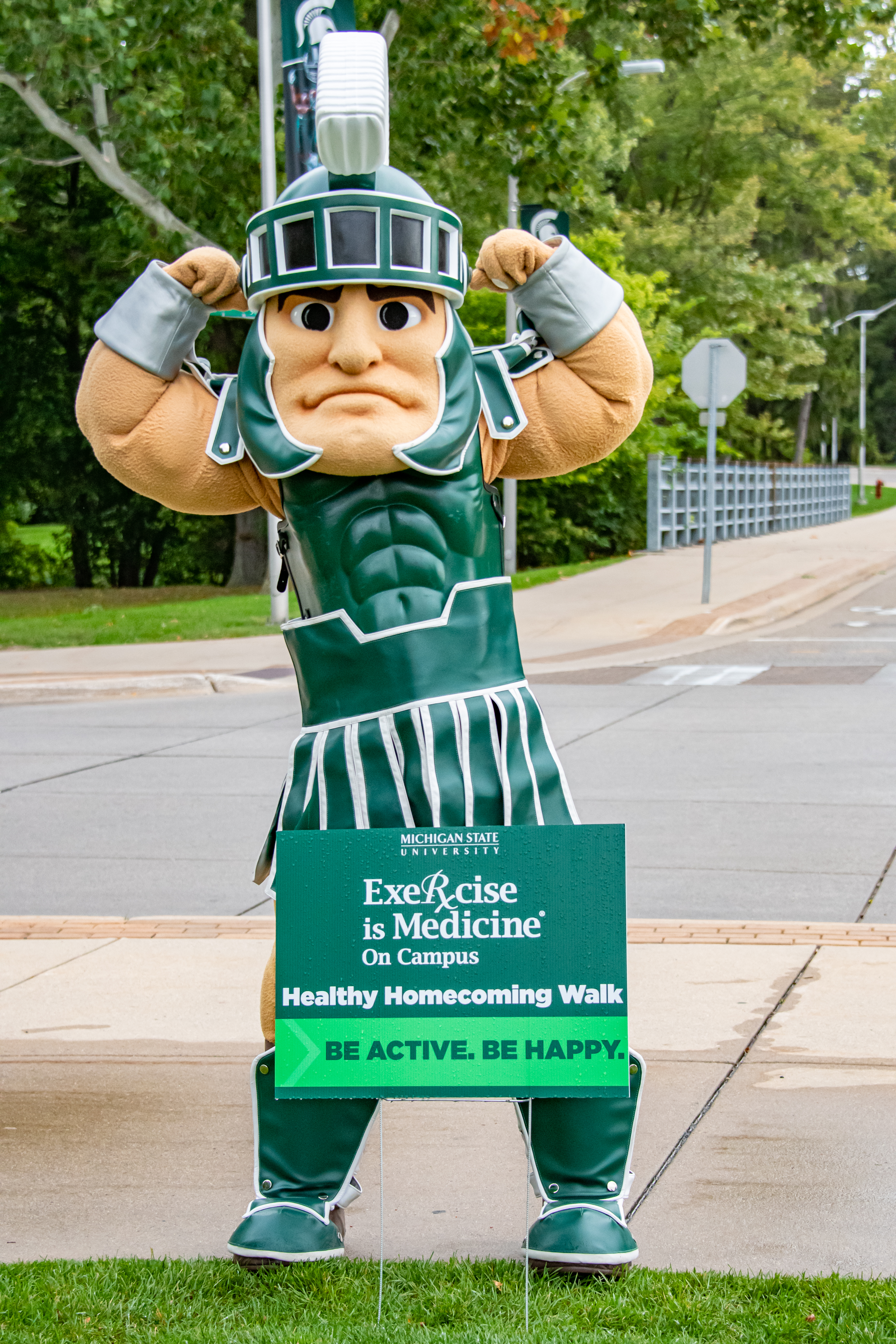 Sparty with EIM Sign