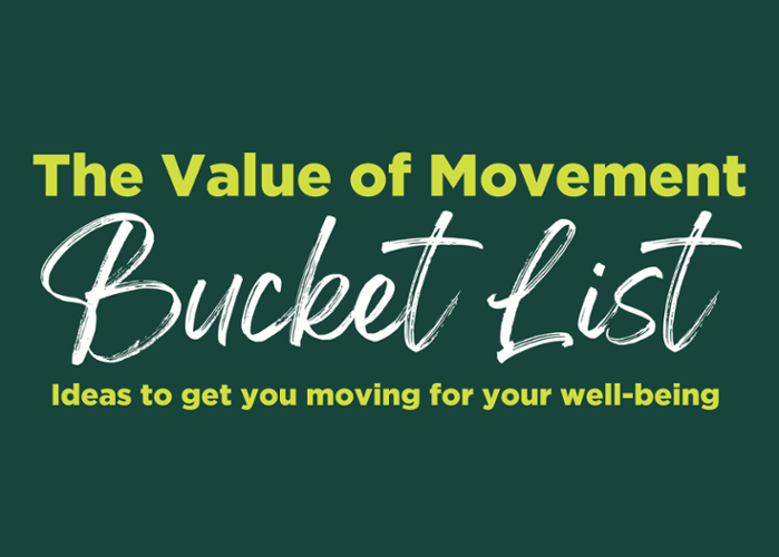 value of movement bucket list